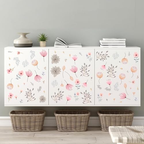 Vinilos decorativos flores boho 192 piezas 11x11 pulgadas miniatura 3