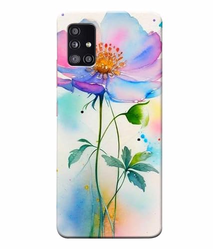 Image of Printed Hard Back Case Cover & Compatible for Samsung Galaxy A71 | Rose Painting Art (Multicolor) - D1204