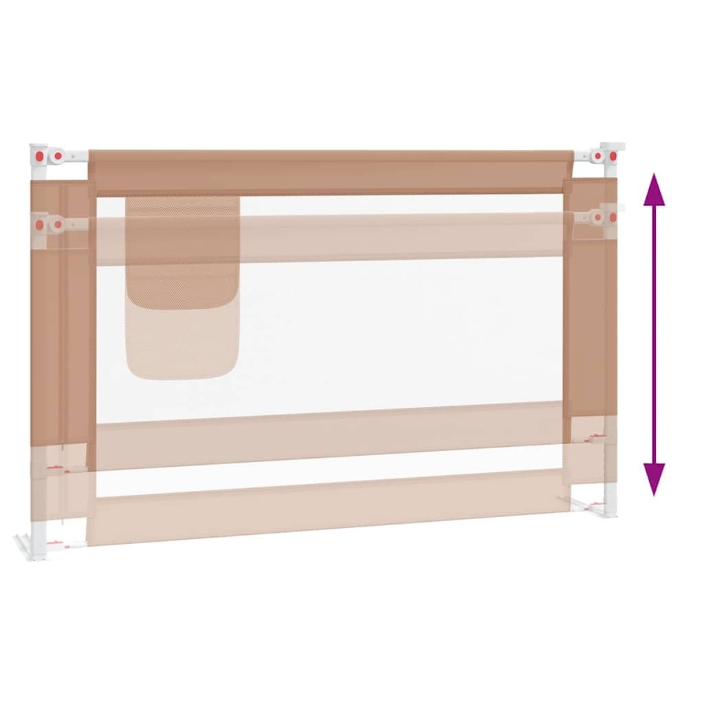 Generisch Kleinkind-Bettschutzgitter Taupe 120x25 cm Stoff,Baby & Kleinkind,Babysicherheit,Baby-Bettschutzgitter,10218