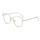 Blue Light Blocking Reading Glasses for Women, Stylish Anti Eyestrain Cat Eye Computer Glasses, S985