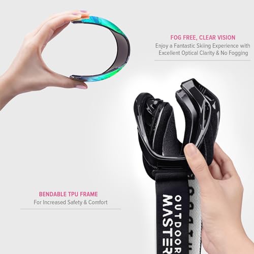 image for OutdoorMaster OTG Ski Goggles - Over Glasses Ski/Snowboard Goggles for