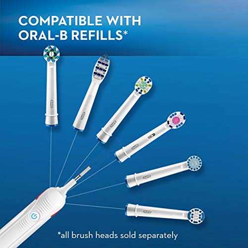 Oral-B Kids Electric Toothbrush With Coaching Pressure Sensor and Timer, White, for Kids 6+