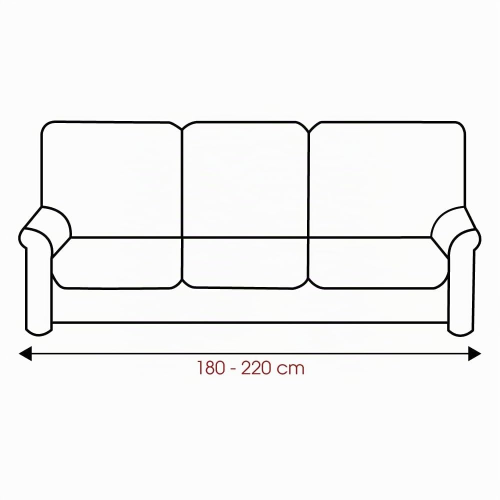 MAXIFUNDAS | Funda de Sofá Elástica 3 Plazas Color Marfil - Funda de Sofá Extrasuave, Antideslizante y Elástica - Funda Sofá Elástica Modelo Inca