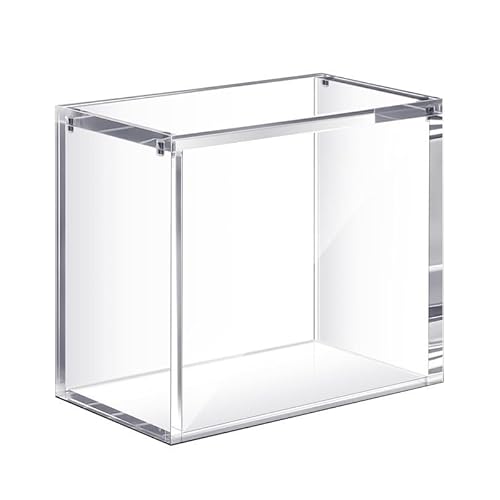 NINMORTH Vitrine acrylique pour booster TCG - 4 mm d'épaisseur, empilable, boîte de rangement transparente avec fermeture sécurisée, 14 x 7,6 x 12,9 cm