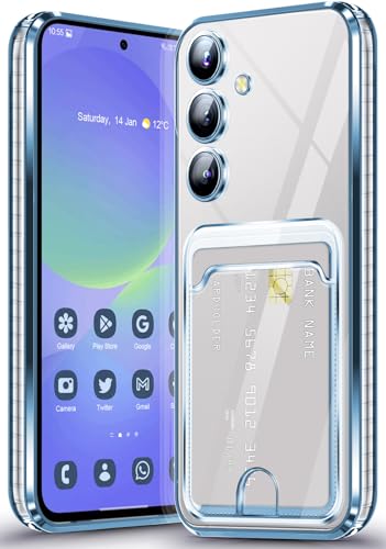 Coque Samsung A36 5G fine antichoc silicone transparente bleue