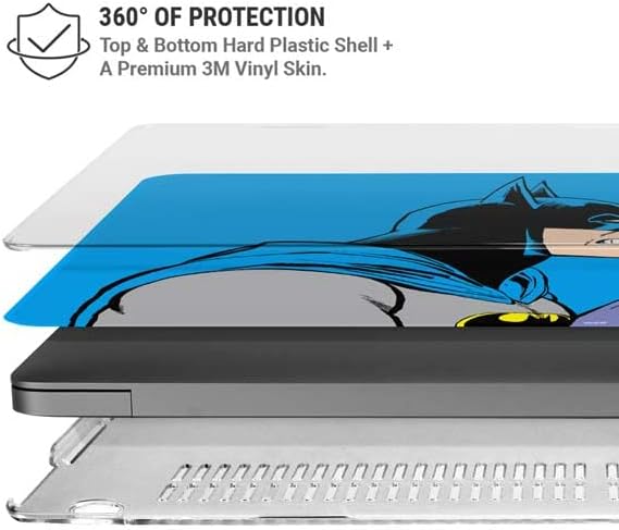 Skinit Case + Skin Compatible with MacBook Pro 14in (2021) - Officially Licensed Warner Bros Batman vs Joker - Blue Background Design