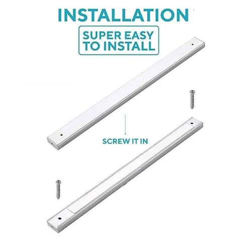 Image of Groeien 4W Ultra Slim Under Cabinet Lighting and Kitchen Lights Under Counter Lighting, LED Profile Light (Warm White, LED) (1, 1 FEET)
