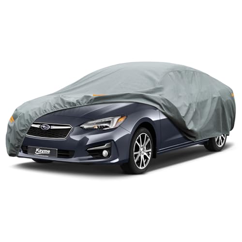 Image of Kayme Heavy Duty Car Cover Custom Fit Subaru Impreza Sedan 4 Door Waterproof All Weather for Automobiles, Full Exterior Covers Sun Rain UV Protection.（Deliver About 3-10 Days）