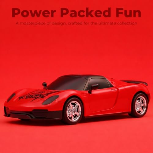 Image of Remote Control Car, Red and Black, Sports Supercar RC Toy with Wireless Controller, for Kids (Red)