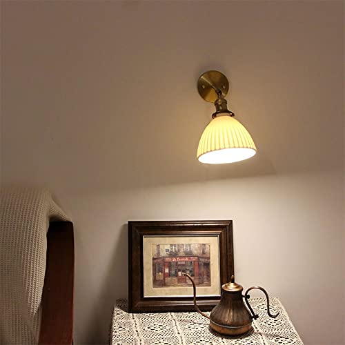 Luz de Lectura de Pared con Brazo Oscilante Ajustable y Pantalla de Cerámica E26 3