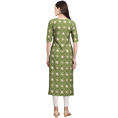 Image of Pinkmint Women's Crepe Digital Print Straight Kurta