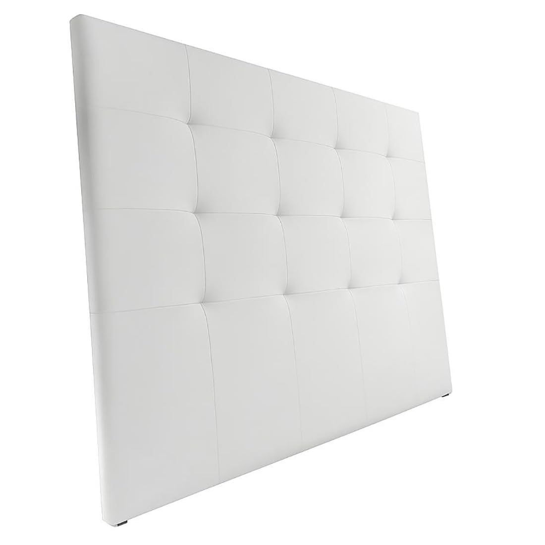 Acomoda Textil – Cabecero Tapizado para Cama Individual, Matrimonial o Queen. Cabezal Elegante, Acolchado y Resistente Ideal para Dormitorio Moderno y Fácil de Instalar (Liam Blanco,160x120x3 cm)