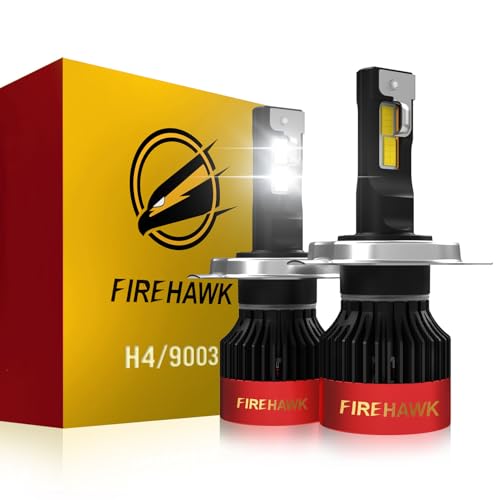 Firehawk H4/9003/HB2 LED Bulbs 70000LM 6000K Cool White, 5-M...