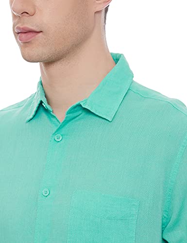 Image of Marks & Spencer Mens Solid Polyester Blend Collared Neck Regular Fit Easy Iron Shirt (Pack of 2)
