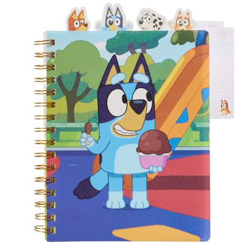 Carnet de notes à spirales Bluey Tab de 96 pages lignées en format 20x17 cm