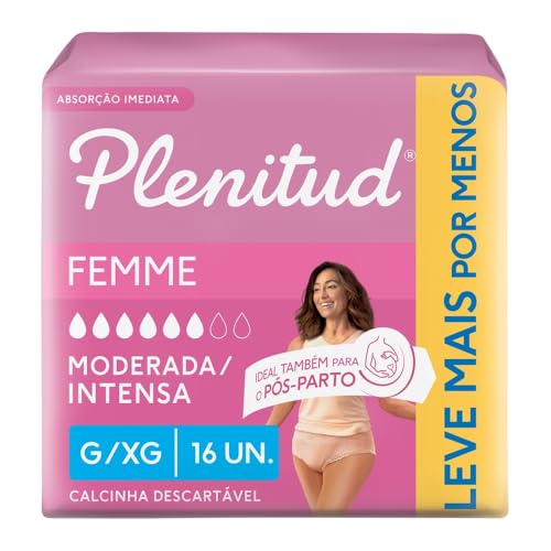 Roupa Íntima Plenitud Femme para Incontinência G/XG-16 un