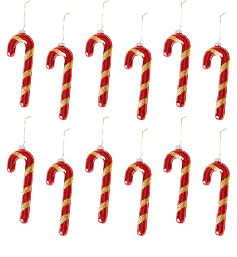 Filltown Zuckerstangen Weihnachtsbaum, 12 Stück Glitzernd...