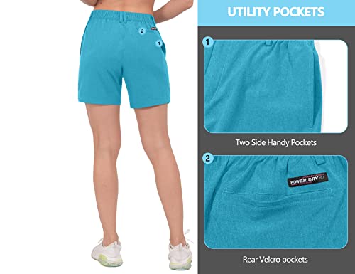 Image of Little Donkey Andy Women's Bermuda Quick Dry Lightweight Stretch Shorts Golf Hiking Travel