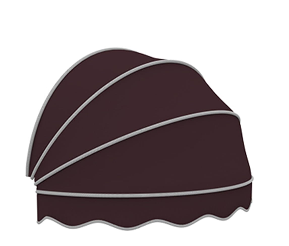 GJZQDKX Collapsible Dome Style Window Awning for Rain and Sun Protection Retractable Hemispherical Canopy for Patio Entryway and Door 120x60x60cm Brown