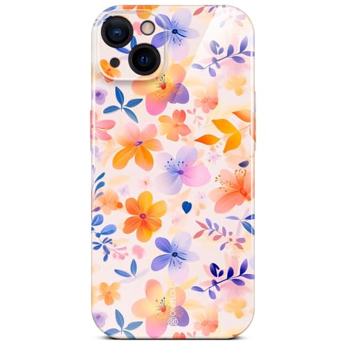 Coque fleurs iPhone 15 ONEFLOW protection caméra motif floral multicolore