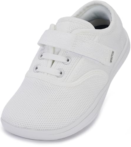 WHITIN Toddler/Little Kids Wide Toe Box Barefoot Shoes + Minimalist Sneakers for Boys Girls + Zero Drop Sole