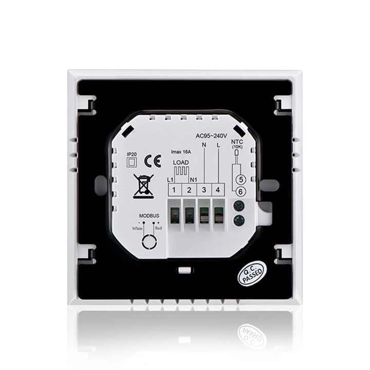 programmierbarer WLAN-Thermostat AC605, Temperaturregler, Fernbedienung für elektrische Fußbodeneizung. Alexa, Google-Assistent, SmartHome, Tuya APP kompatibel. 16A