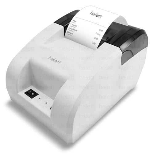 Image of helett HE760 Billing & Invoice Printer | 58mm Bluetooth Thermal Printer | Connect Android only via Bluetooth | No USB Connection | 203 DPI High Resolution (White)