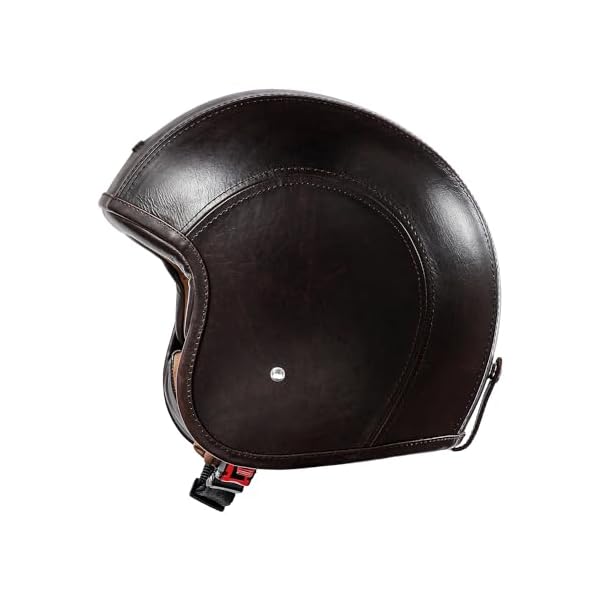 Royal-Enfield-Granado-Neo-ISI-and-DOT-Certified-Leather-Outer-Shell-Riding-Motorcycling-Helmet-D-Brown-XL-62-Cm Royal Enfield Granado Neo ISI and DOT Certified Leather Outer Shell Riding Motorcycling Helmet D Brown (XL) 62 Cm