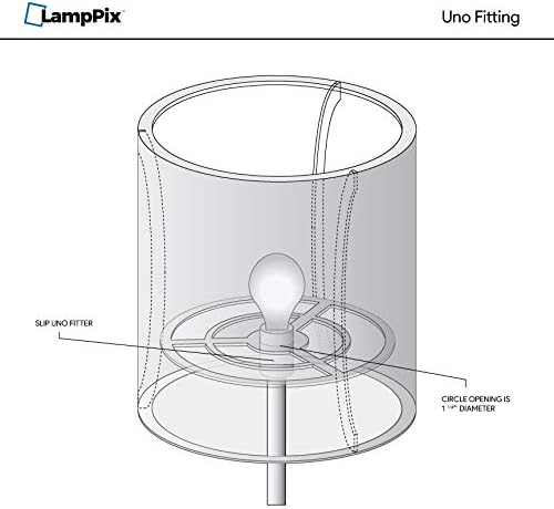 LampPix 10.00 Inch Table Lamp Shade - Marble Lt Blue Custom Printed Canvas Desk Lampshade (Uno Fitting)