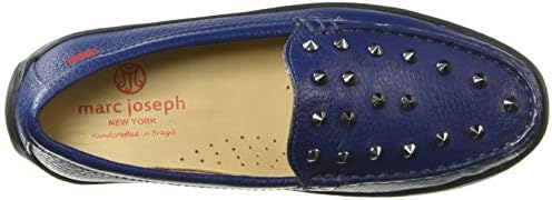 Marc Joseph New York Kids Boys/Girls Leather Studded Loafer, Blue Grainy, 4.5 M US Little | Image 4