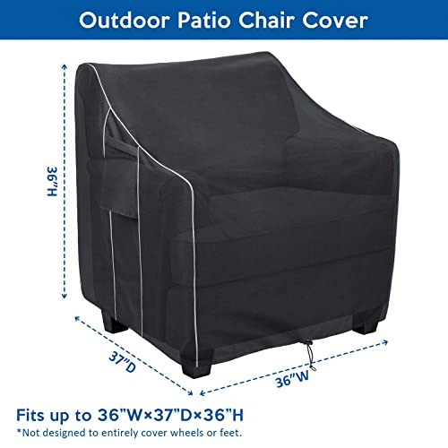 Forspark Outdoor Furniture Chair Covers Waterproof, Lounge Deep Seat Cover Fits Up To 36 X 37 X 36 Inches (W X D X H) 2 Pack #TOP1