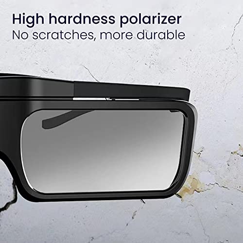 Jmgo Rechargeable Active 3D Shutter Glasses - Only Support Jmgo Dlp-Link 3D Projectors Laser Tv, 26 Grams Of Weight Fashion Design 3D Glasses, Charge Once Can Last 40Hr(Black) #TOP5