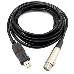 FAMKIT 3 Meter USB Mannelijk naar XLR Vrouwelijke Microfoon Kabel 3 Pin USB naar XLR Vrouwelijke Mic Link Converter Studio Audio Connector Snoeren Adapter voor Microfoons of Instrumenten Opname