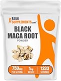 BulkSupplements.com Black Maca Powder - Black Maca Root Supplement, Herbal Supplement for Men & Women - Vegan, Gluten Free, 750mg per Serving, 1kg (2.2 lbs) (Pack of 1)