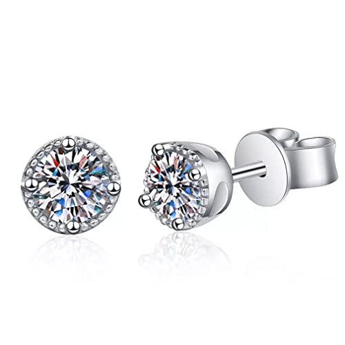 Boucles d'oreilles Moissanite diamant 0,6Ct studs fins pour homme