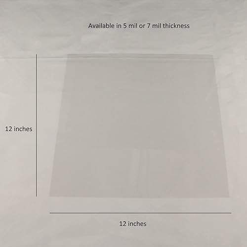 Miniatura 4 de 12 hojas  Mylar transparente de 7 mil  12 x 12 pulgadas  Hoja para hacer plantillas en blanco  para Cricut, Silhouette, herramienta de corte gyro-cut