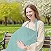 Neblueum Muslin Nursing Cover for Breastfeeding Moms - 100% Cotton Lightweight & Breathable Privacy Shawl with Adjustable Rigid Hoop | Multi-use Apron(Sage Green)
