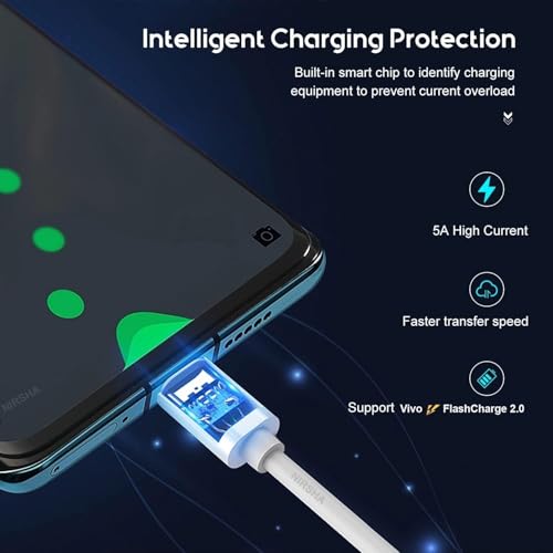 Image of Vivo Original 80W Flash Type-C Charger Compatible with Vivo V30, V29, V27, V25, V23E, V23 Pro, T1, T2, T3, T3X, V21 5G, Y200, Y18, Iqoo 12, Z9X, Neo 9 Pro,7 Pro, Z7, Z7S, Z6 Lite, 11, Z6 80w