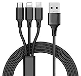 Câble de recharge multi connectiques 3 en 1 TYPE C (usb c) et Micro USB vers USB. Compatible avec tous modèles de smartphone et tablette de toutes les marques . Vous ne faites plus d'erreur de commande en prenant ce modèle.