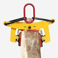 Bordsteinzange, 325kg Plattenheber, Verstellbare Öffnung 6-24cm Durchmesser, Versetzzange mit rutschfesten Gummipads, Steinzange für Marmor, Granit und Bordstein-Transport