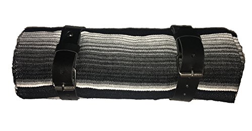 Border Town Industries Serape roll up Blanket with Leather Strap for Harley Davidson