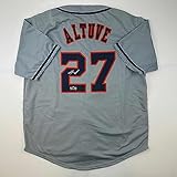 Facsimile Autographed Jose Altuve Houston Grey Reprint Laser Auto Baseball Jersey Size Men's XL