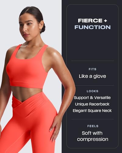 Image of Aoxjox Women's Workout Sports Bras High Impact Fitness Training Gym Khloe Bra Yoga Crop Tank