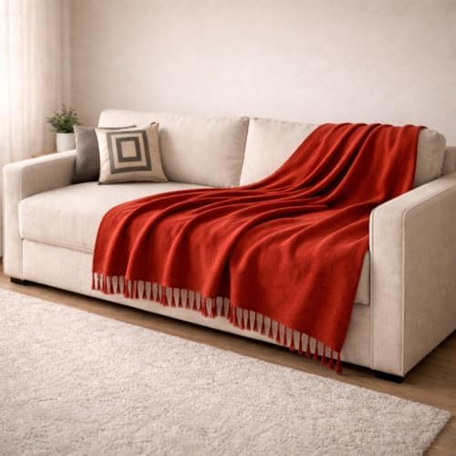 Manta para Sofá 240×180 cm – Algodão Macio e Respirável – Decoraç...