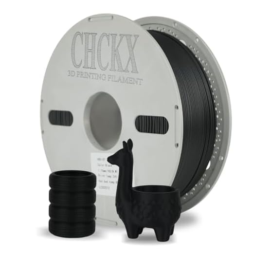 CHCKX PA6-GF 10% Glass Fiber Nylon Filament 1KG,Lower Abrasion Than Carbon Fiber, Heat Resistant to 135°C, 1.75mm 3D Printing Filament,Black