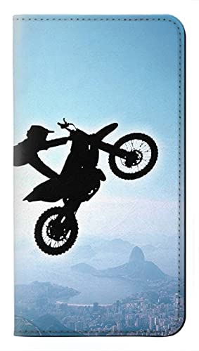 Housse Cuir iPhone 15 Plus Freestyle Motocross Étui Clapet Finitions Soignées
