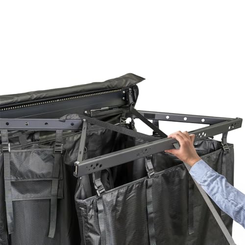 OPENROAD Car Side Shower Awning V2 - Portable Bathroom Shower Room for SUV Camping, Restroom, Changing, Privacy Shelter Shower Tent, Quick Setup, Aluminum Alloy Frame, LED Light, Storage Pockets