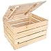 Produktbild Creative Deco Große Holzkiste mit Deckel | 50 x 40 x 30cm | Holztruhe mit Deckel | Vintage Deko Holzbox | Geschenke Holzbox Kiste | Perfekt als Geschenkbox Weinkiste Spielzeugkiste Aufbewahrungsbox