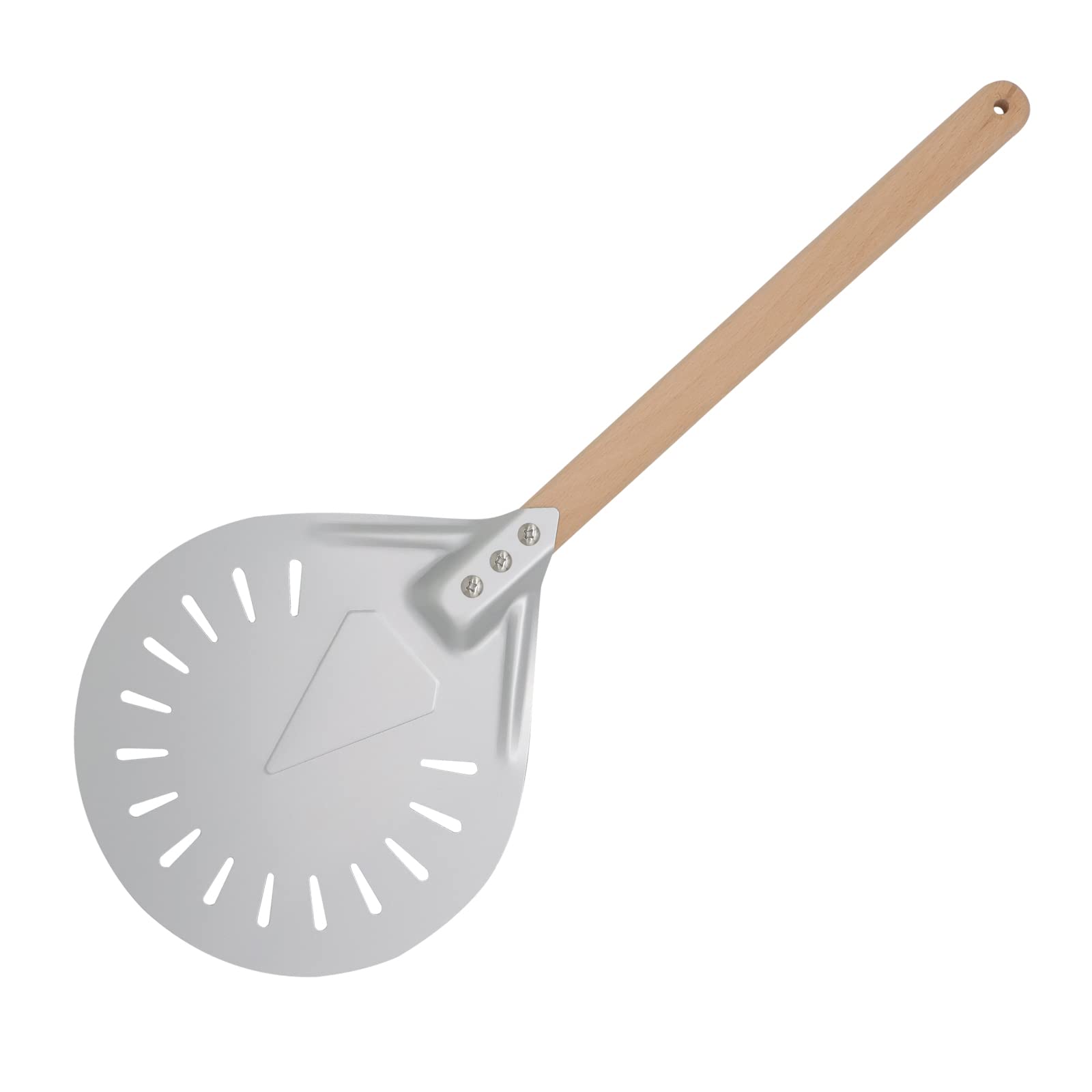 Wooden Pizza Peel Perforated Pizza Peel Round Turning Pizza Peel Turner Pizza Oven Accessories 10 inch
