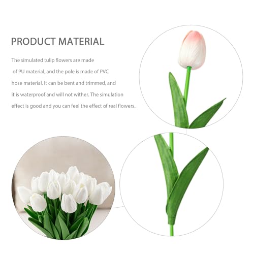KVBUCC 16 Pieces Artificial Tulips, Artificial Tulip Bouquet, Wedding Flower Arrangement Decoration - Image 3